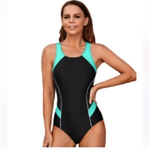 Tempt Me swim suit size XS blue and black